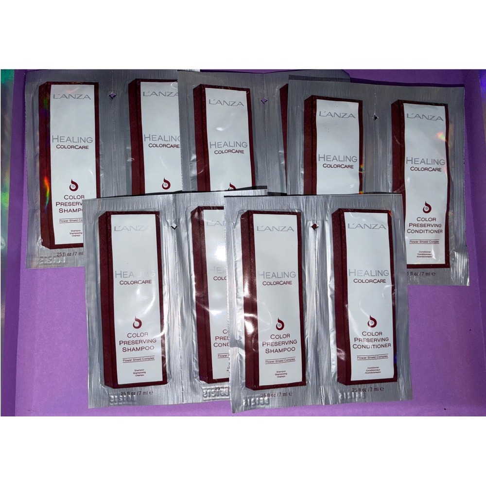 Lanza Healing Colorcare‎ Shampoo Conditioner Packets hair care travel 5 sets